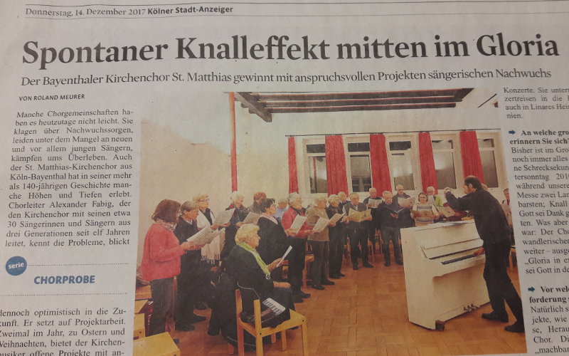 Kirchenchor kämpft mit kreativen Ideen gegen Nachwuchssorgen
